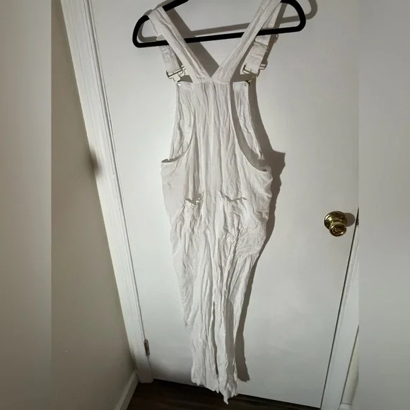 WeWoreWhat White Linen Overalls - Picture 9 of 10